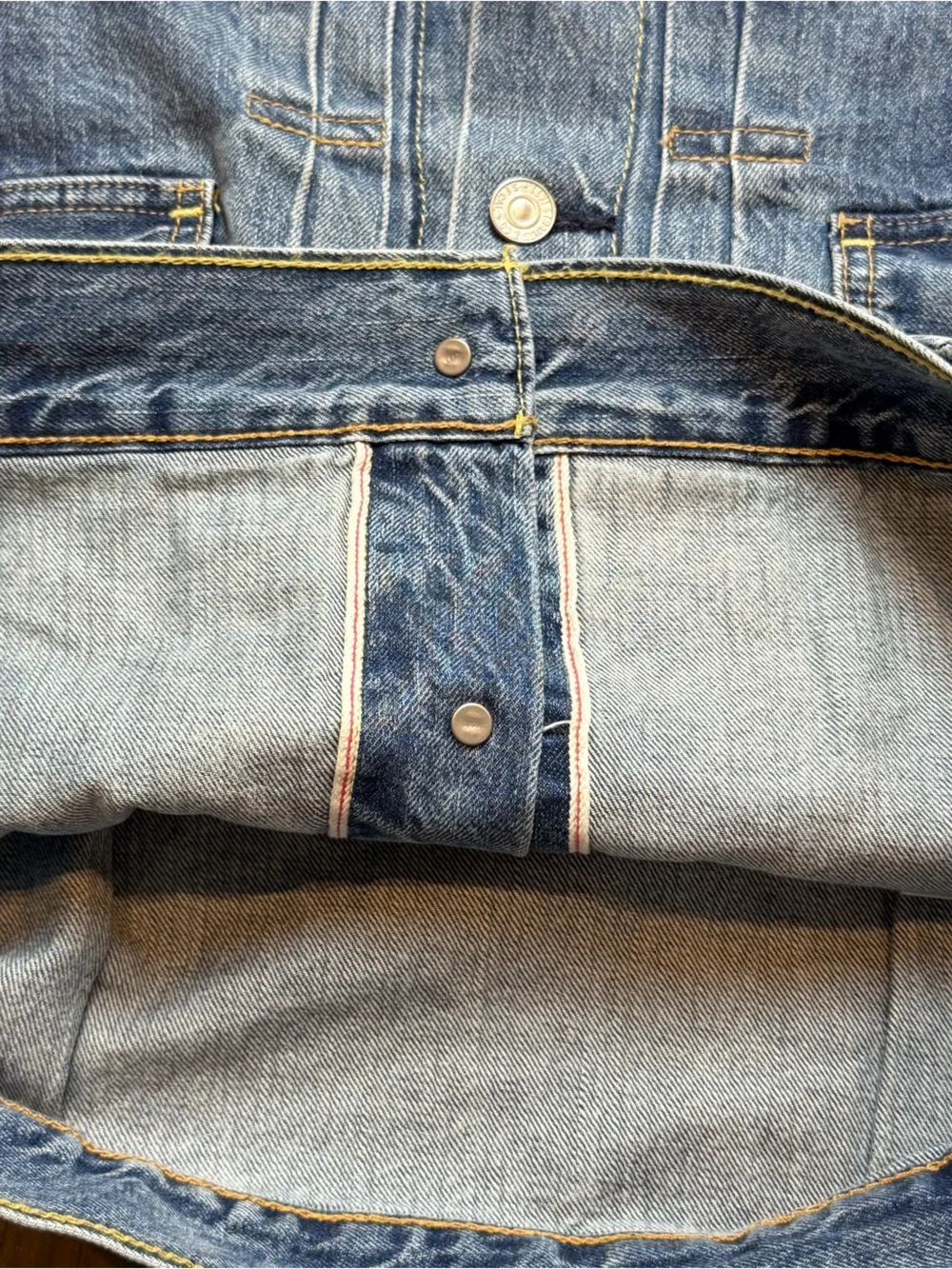 Levi's Premium Type II Two 2 Selvedge Denim Trucker Jacket Indigo Men’s Small